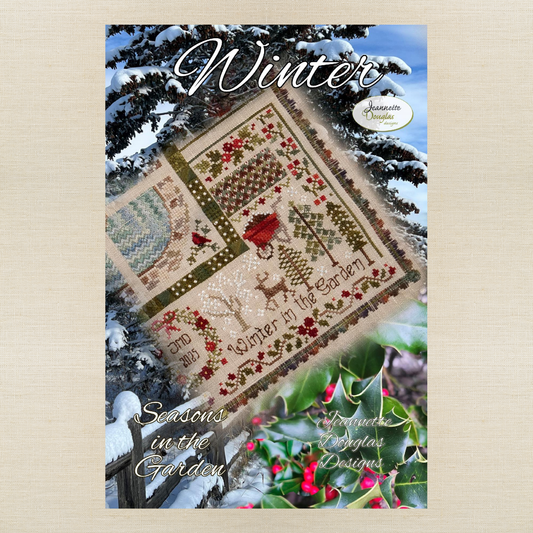 Jeannette Douglas Designs - Seasons in the Garden: Winter - Booklet Chart and/or Embellishments