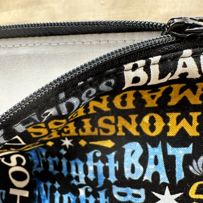 Spooky Vocabulary - Wedgetote Project Bag with Coordinating Notions Pouch