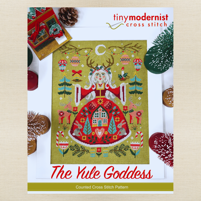 Tiny Modernist - The Yule Goddess - Chart IH and/or Roxy Floss Conversion