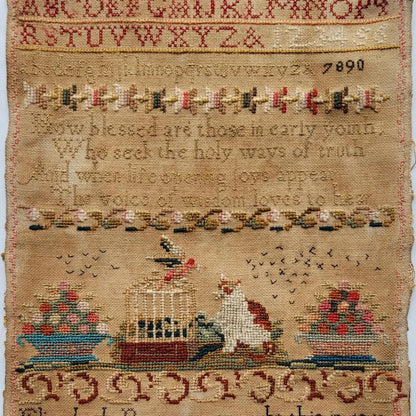 Crowsfeetstitching - Elizabeth Brayton, 1848 - Booklet Chart IH and/or Roxy Floss Pack