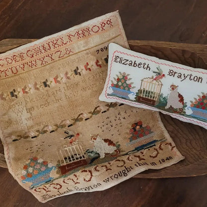Crowsfeetstitching - Elizabeth Brayton, 1848 - Booklet Chart IH and/or Roxy Floss Pack