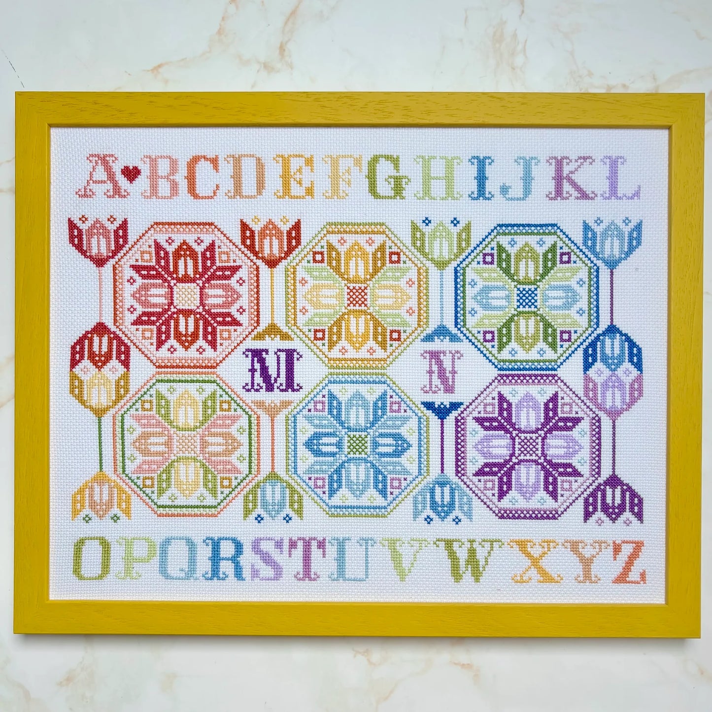 Yasmin's Made with Love - Kaleidoscope - Chart IH and/or Roxy Floss Conversion