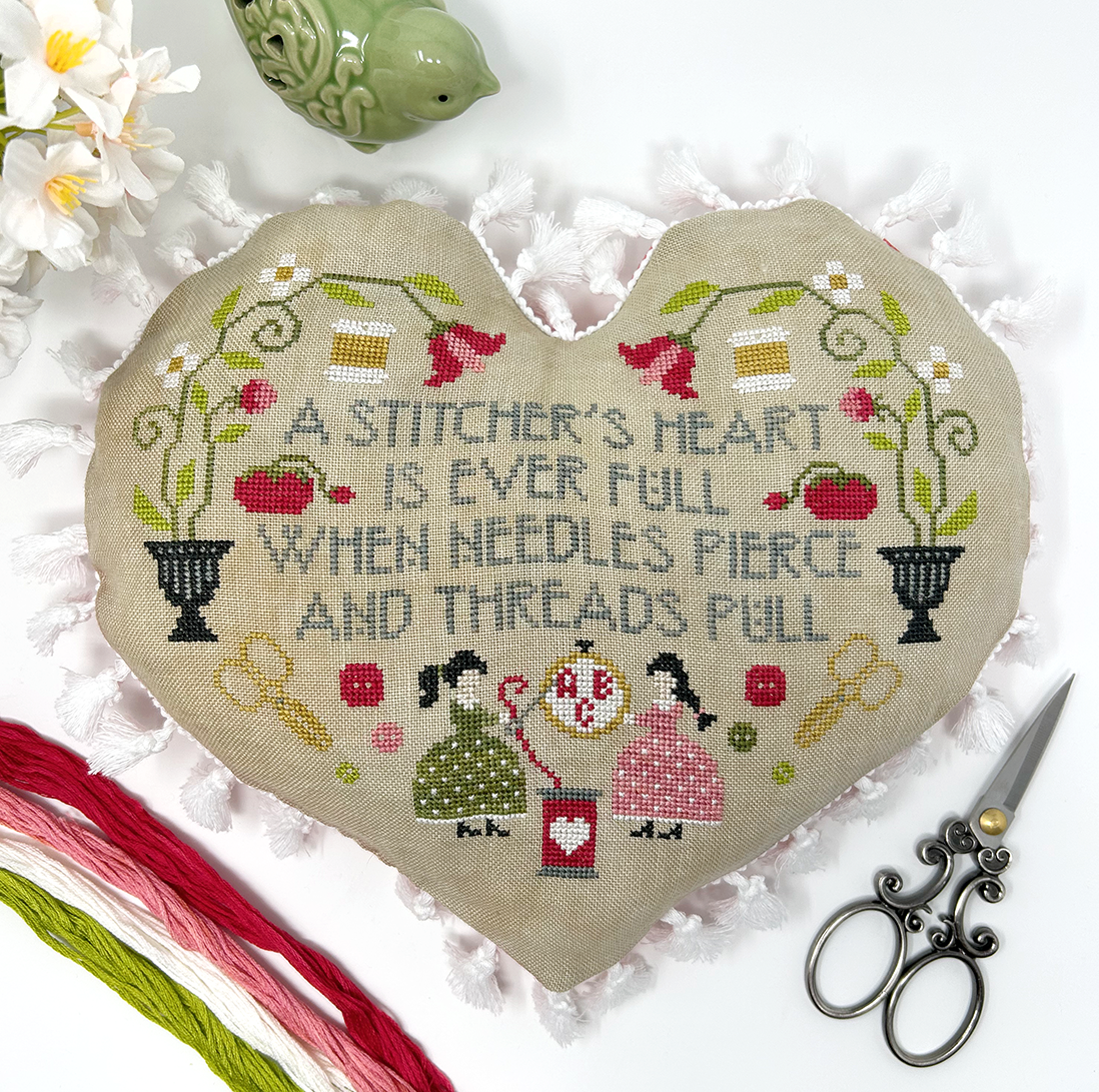 Tiny Modernist - A Stitcher's Heart - Chart and/or Roxy Floss Pack