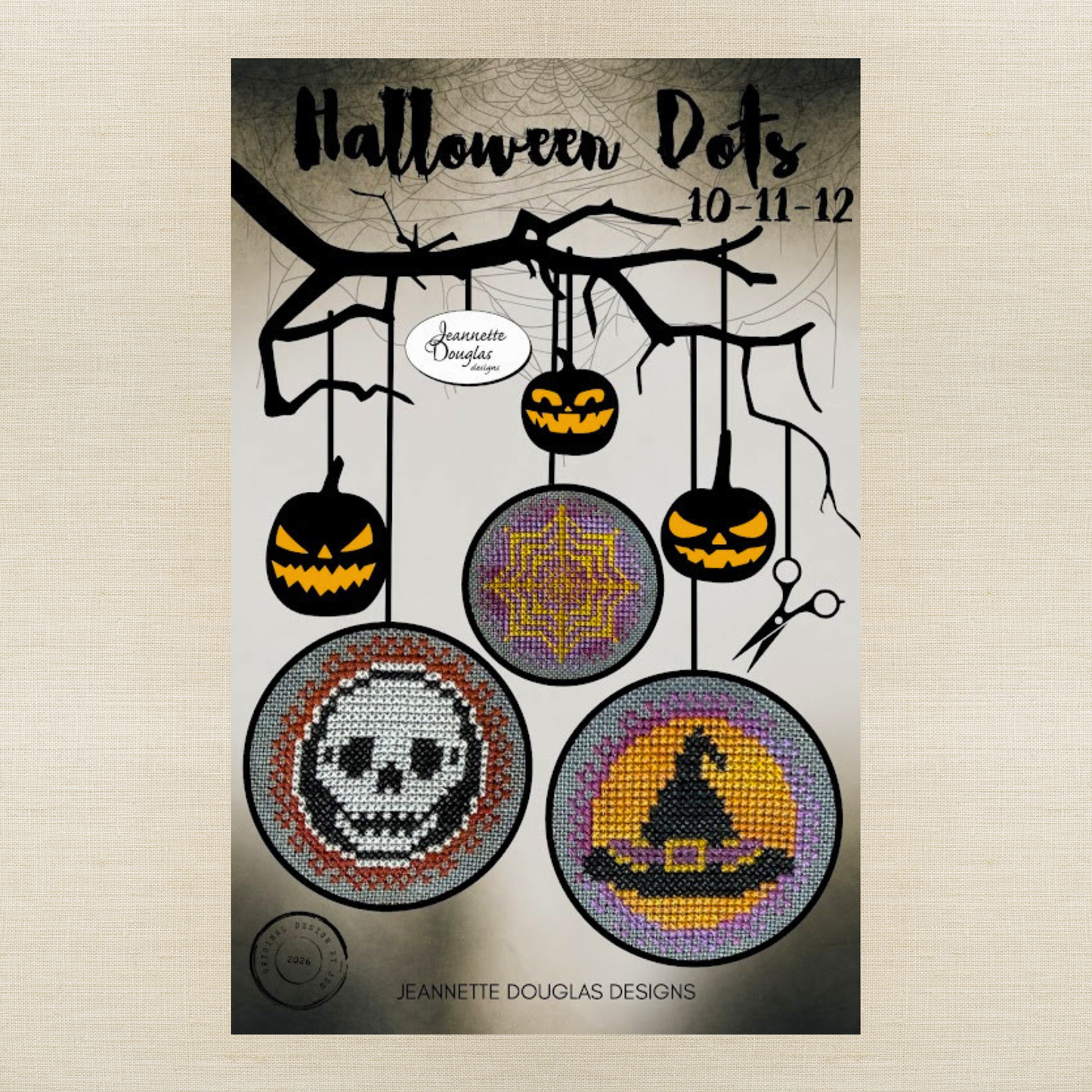 Jeannette Douglas Designs - Halloween Dots: 10-11-12 - Booklet Chart
