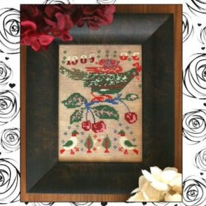Bendy Stitchy Designs: 1905 Bird PDF Chart with Roxy Floss Pack