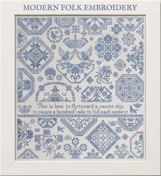 Modern Folk Embroidery - Quaker Sampler: A Secret Sky - Booklet Chart