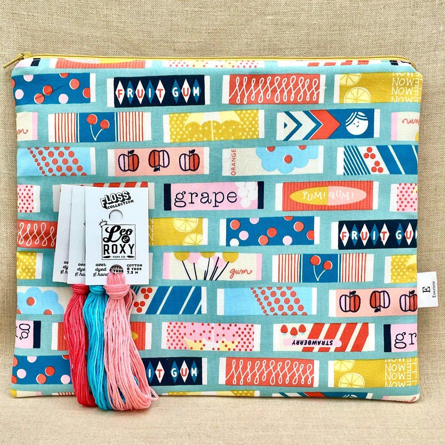 Annie Get Your Gum - Small Project Bag with Roxy Floss Co. Set