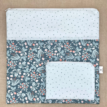 Berry Picking - Project Bag with Coordinating Notions Pouch