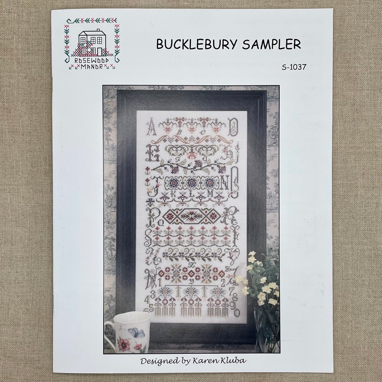 Rosewood Manor - Bucklebury Sampler - Booklet Chart with Roxy Floss Co Conversion