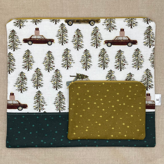 Going to Grandma's - Project Bag with Coordinating Notions Pouch
