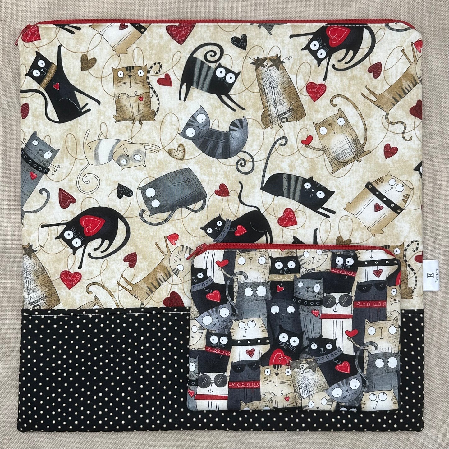 Practically Purrfect - Project Bag with Coordinating Notions Pouch