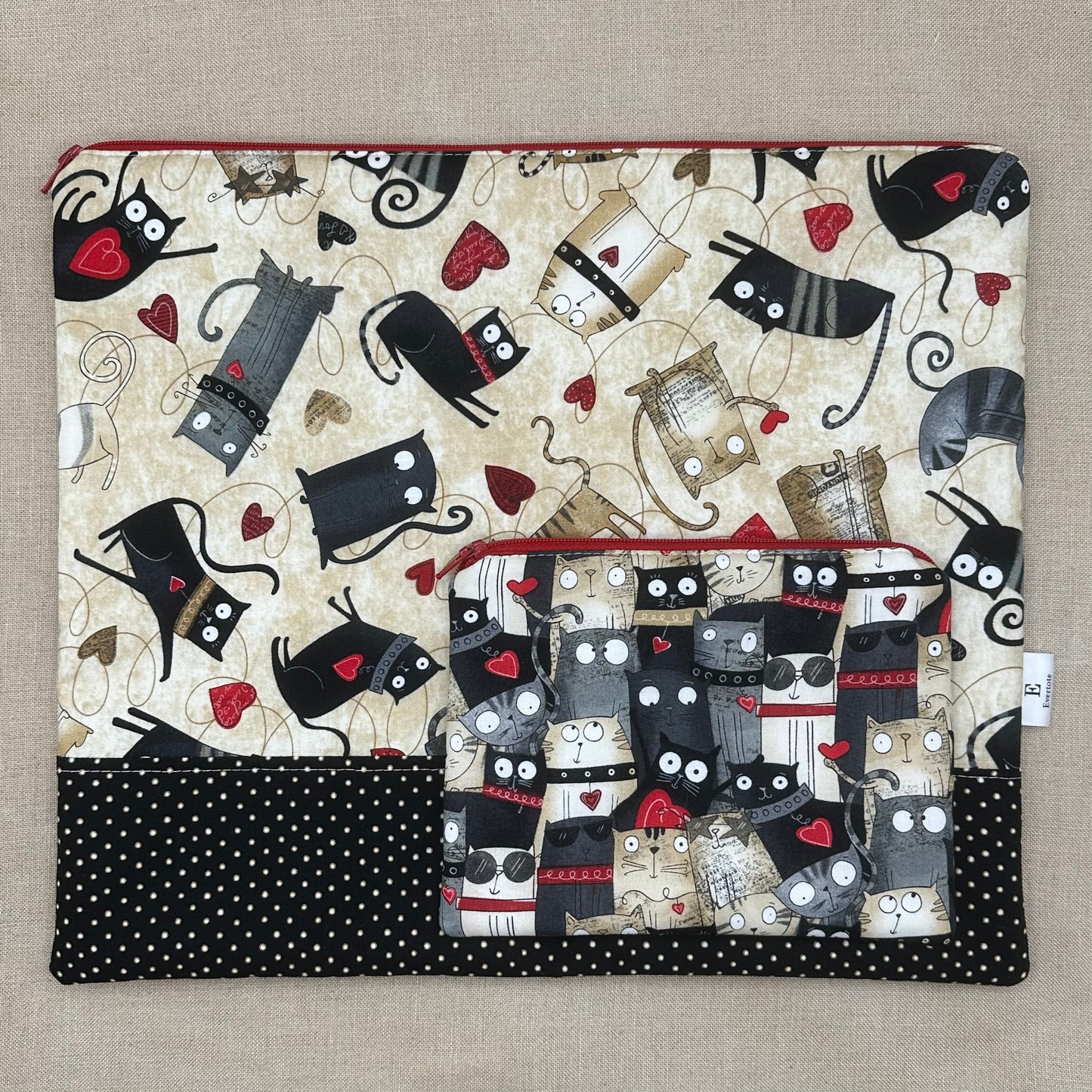 Practically Purrfect - Project Bag with Coordinating Notions Pouch