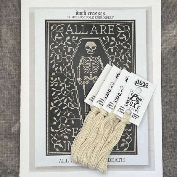 Modern Folk Embroidery - All Are Equal In Death - Booklet Chart and/or Roxy Floss