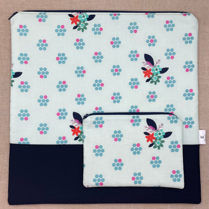 GeoFloral - Large Project Bag with Notions Pouch