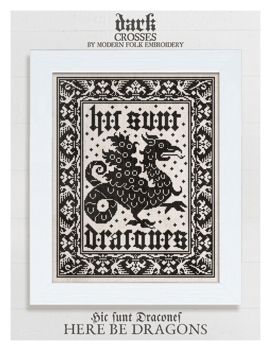 Modern Folk Embroidery - Here Be Dragons - Booklet Chart with Roxy Floss