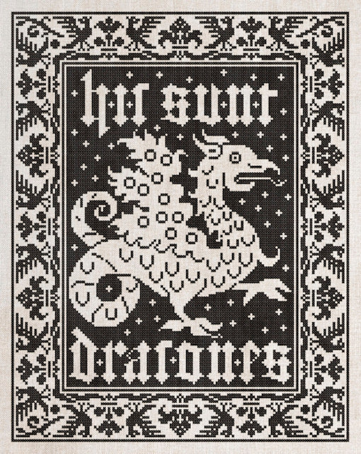 Modern Folk Embroidery - Here Be Dragons - Booklet Chart with Roxy Floss