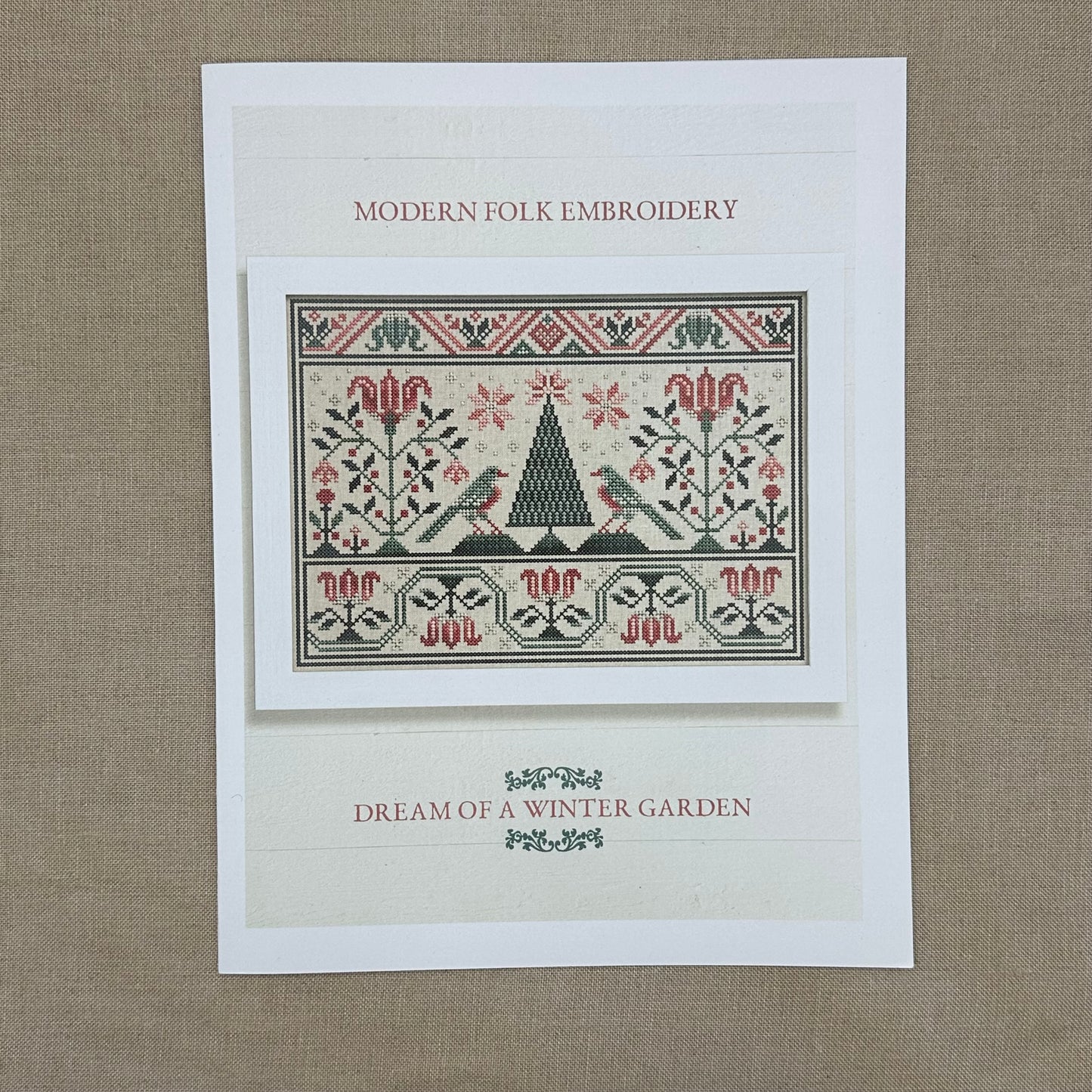 Modern Folk Embroidery - Dream of a Winter Garden - Booklet Chart with Roxy Floss Co Floss