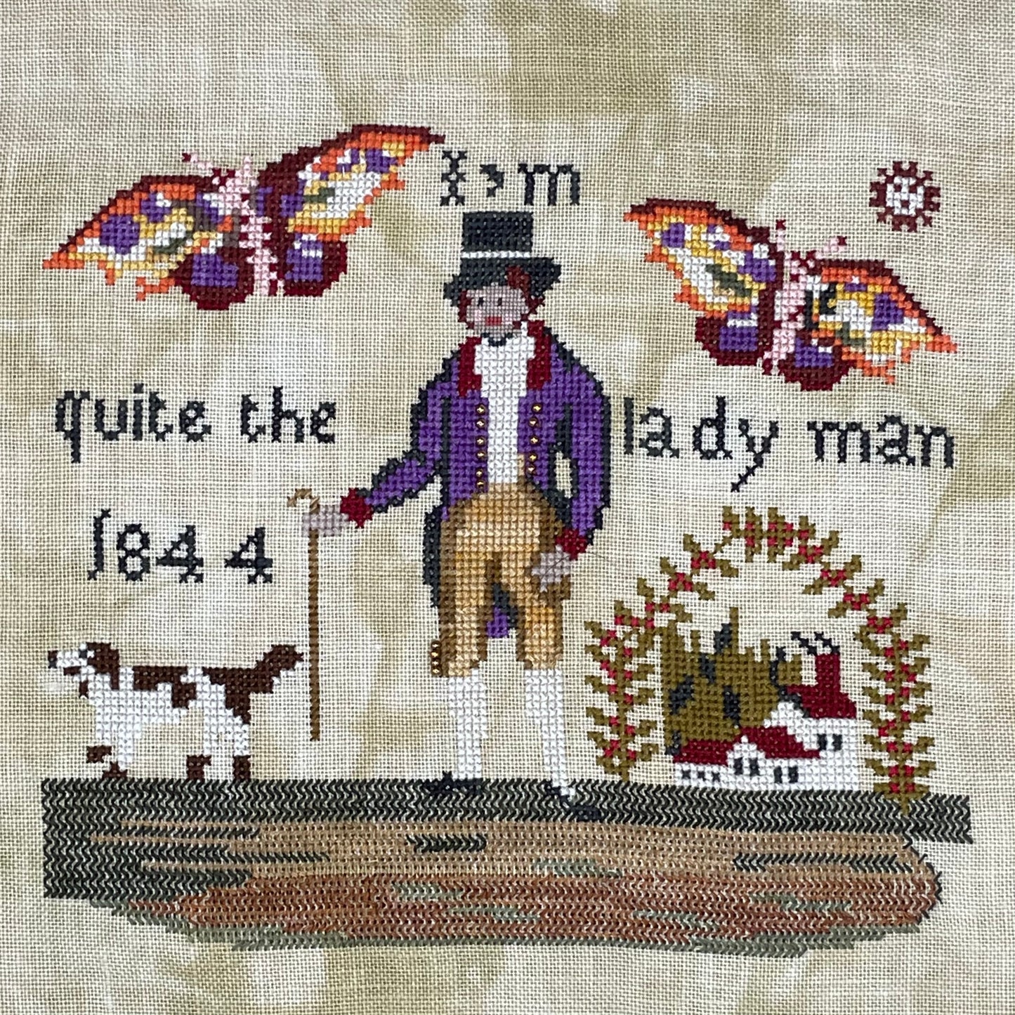 Bendy Stitchy Designs: 1844 Lady Man Chart