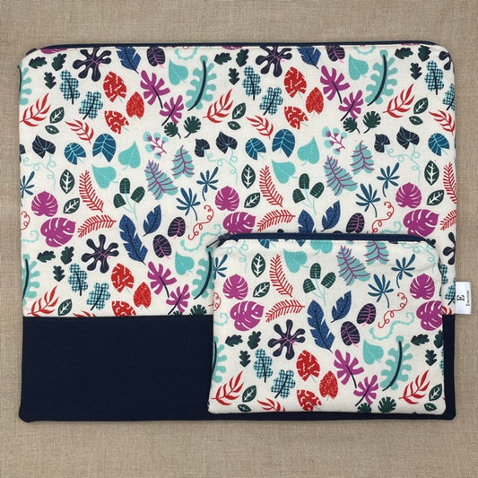 Leaves Aplenty - Medium Project Bag with Coordinating Notions Pouch