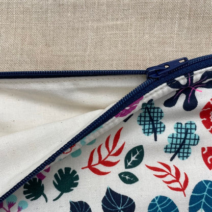 Leaves Aplenty - Medium Project Bag with Coordinating Notions Pouch