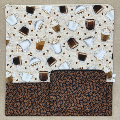 Light Roast - Project Bag with Coordinating Notions Pouch