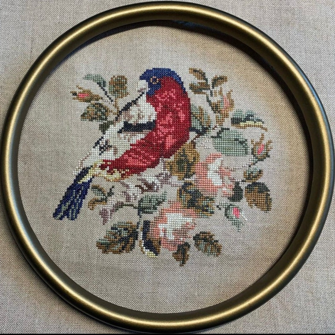 Quaint Rose Needlearts - Mary Amelia's Bird Roxy Floss Co. Conversion by Ellen Reid