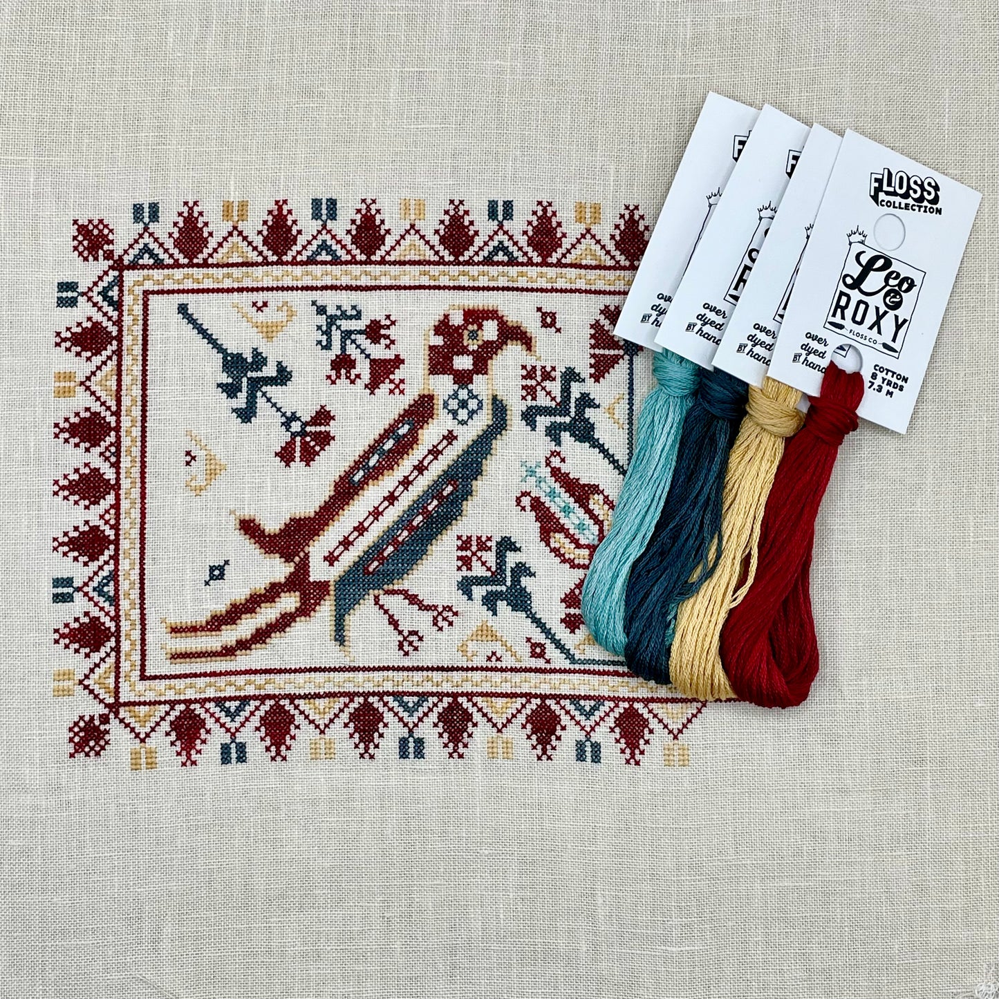 Avlea Embroidery - Macedonian Birds Basic Kit - Booklet Chart and/or Roxy Floss