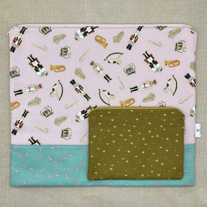 Nutcracker (Pink) - Project Bag with Coordinating Notions Pouch 50% off Sale