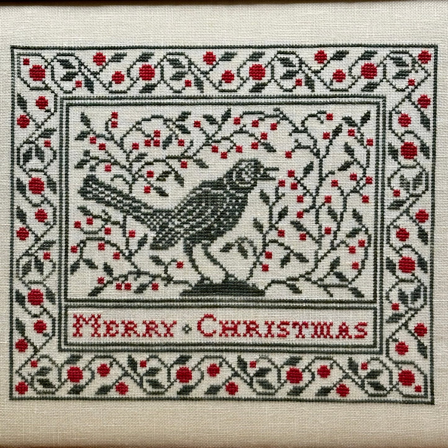 Modern Folk Embroidery - Red Berries: A Christmas Greeting - Booklet Chart and/or Roxy Floss