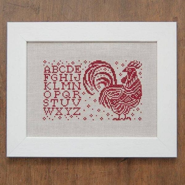 Modern Folk Embroidery - The Rooster Alphabet Sampler - Booklet Chart