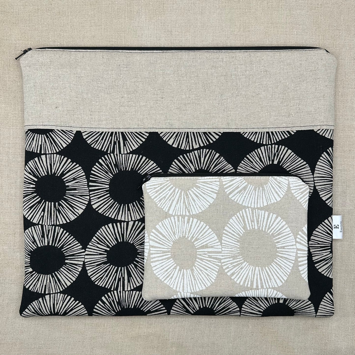 Pineapple Slice - Project Bag with Coordinating Notions Pouch