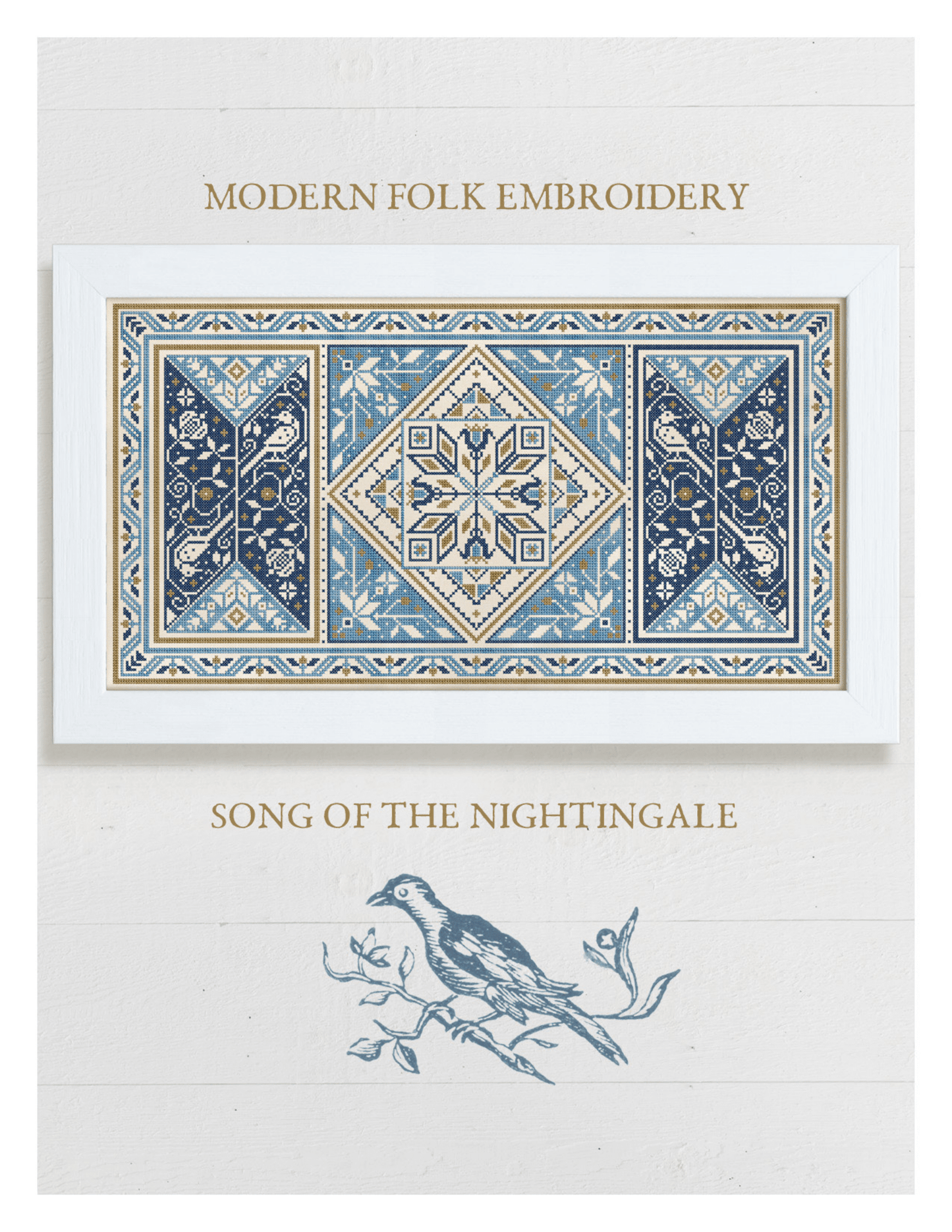 Modern Folk Embroidery - Song of the Nightingale - Booklet Chart with Roxy Floss