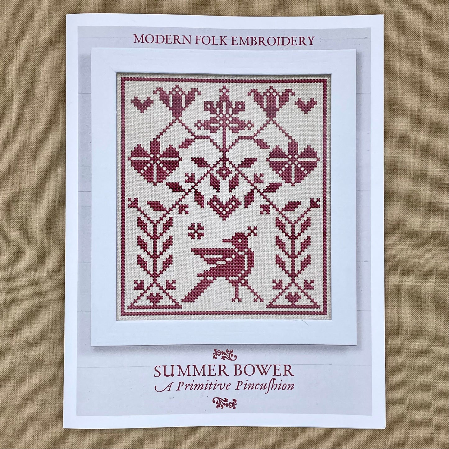 Modern Folk Embroidery - Summer Bower: A Primitive Pincushion - Booklet Chart