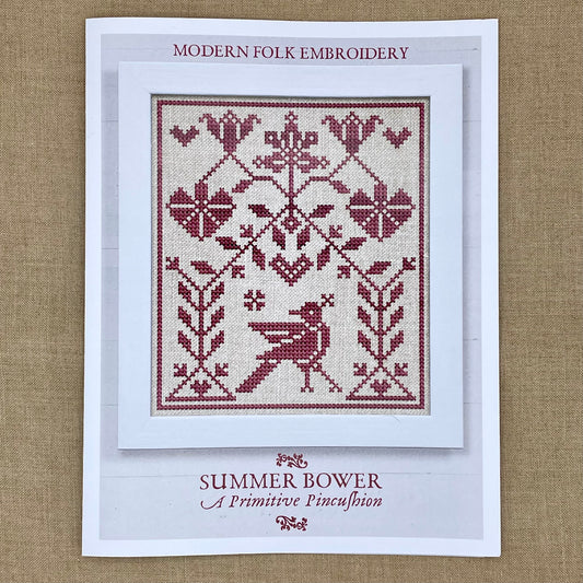 Modern Folk Embroidery - Summer Bower: A Primitive Pincushion - Booklet Chart