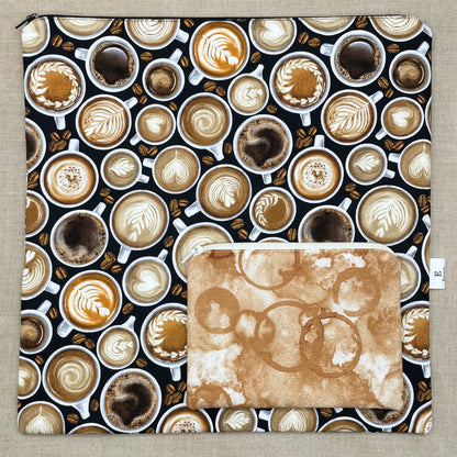 Thanks A Latte - Project Bag with Coordinating Notions Pouch