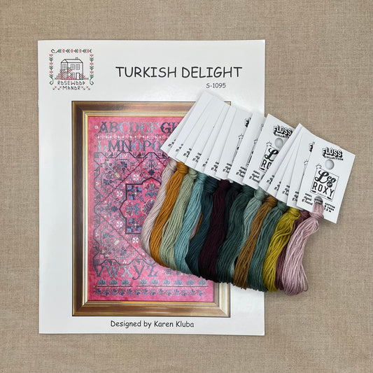Rosewood Manor - Turkish Delight - Booklet Chart with Roxy Floss Co Conversion