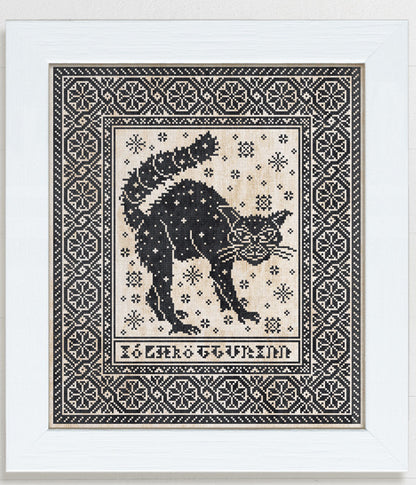 Modern Folk Embroidery - Jólakötturinn - Booklet Chart with Roxy Floss
