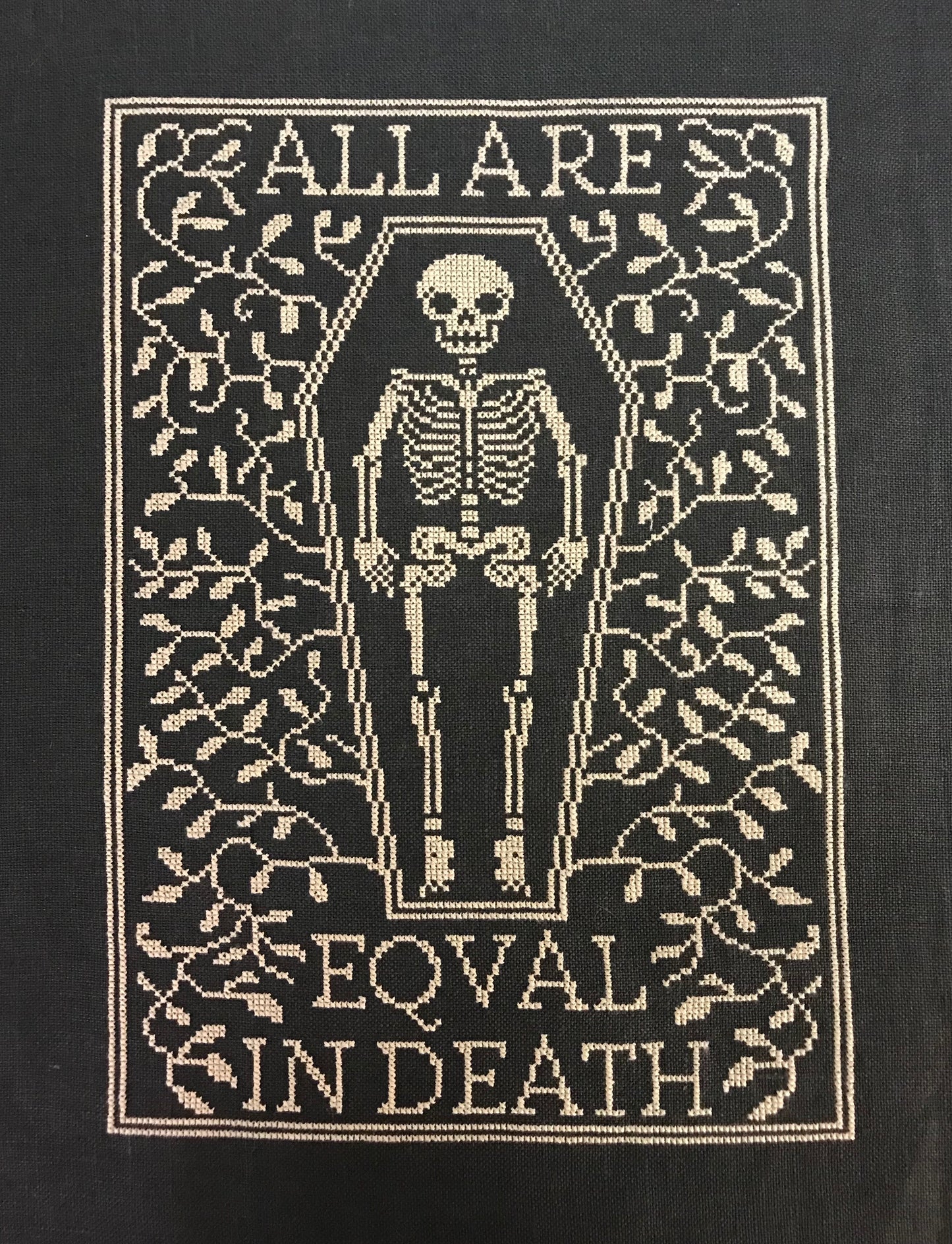 Modern Folk Embroidery - All Are Equal In Death - Booklet Chart and/or Roxy Floss