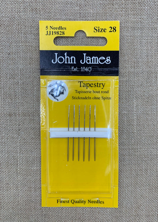 John James Tapestry Needles, Size 28, 6 Count