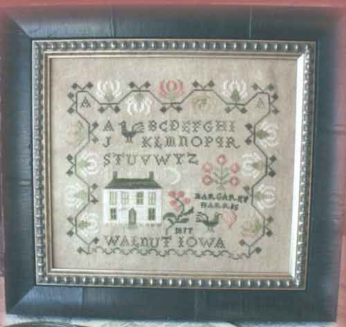 Blackbird Designs - Honeysuckle Manor Pattern Book - with Roxy Floss and Linen/Aida for "Hannah Lovina Joslin 1856" and "Margaret Harris 1877"